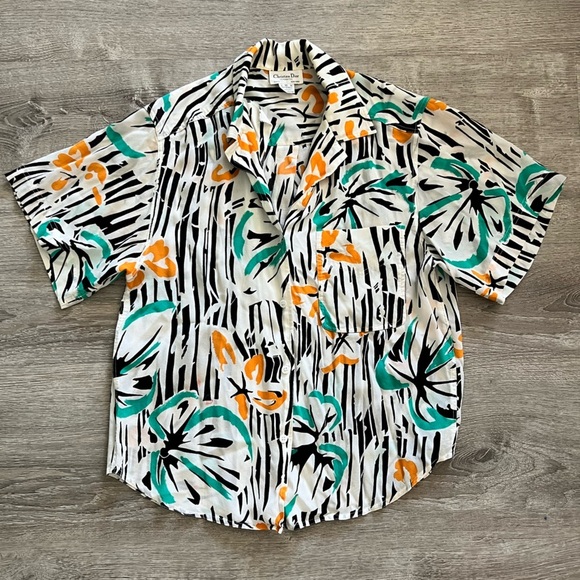 Vintage Christian Dion Separates outfit Skirt & button up shirt size 10 Rayon - Picture 2 of 8